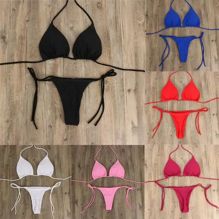 Dámske bikini so šnúrkovaním na boku