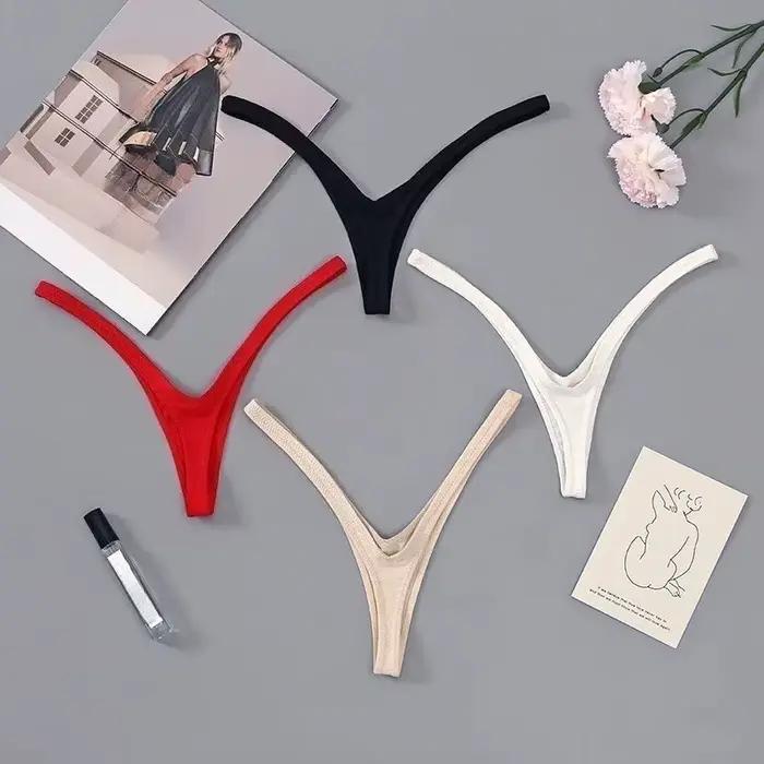 Sous-vêtements féminins en coton mince string sexy et élégants pour occasions spéciales et cadeaux romantiques