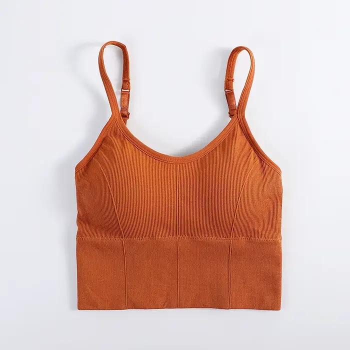 Soutien-gorge push-up rembourré sans couture pour femme, brassière de sport sexy, type U, dos nu, gymnastique, course à pied, fitness