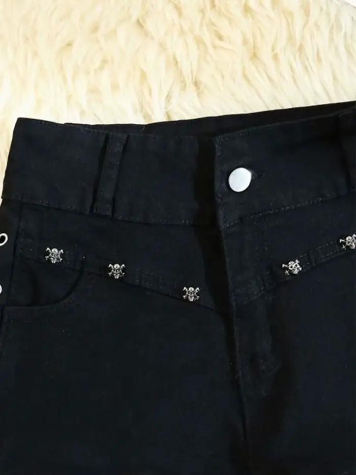 Shorts y2k en coton et polyester ajustés pour femmes, style rétro, idéal pour l'été, école et sorties nocturnes