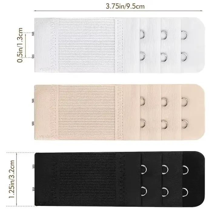 Extensions de soutien-gorge souples, 9 pièces, 2 crochets, 3 rangées réglables, extension arrière confortable pour femmes