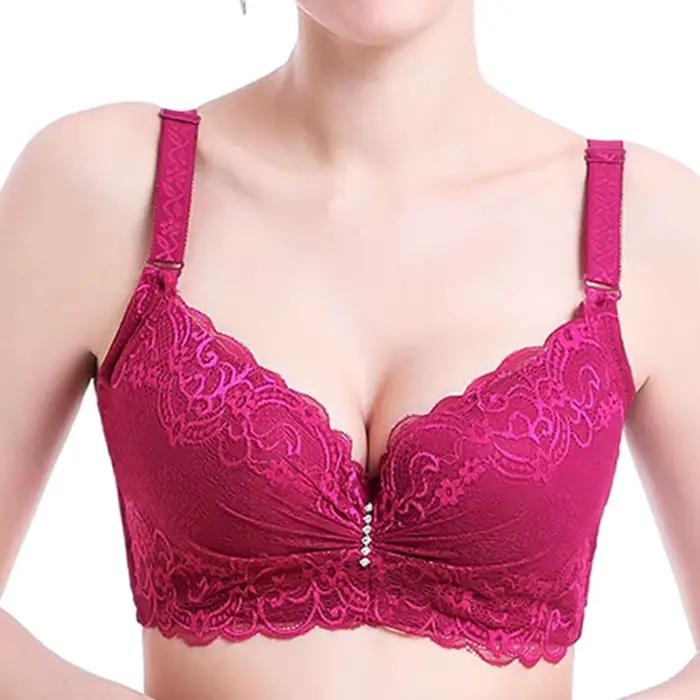 Soutiens-gorge pour femmes soutien-gorge plus grande taille Super Push up bralette dentelle intimes lingerie Sexy sous-vêtements à armatures E