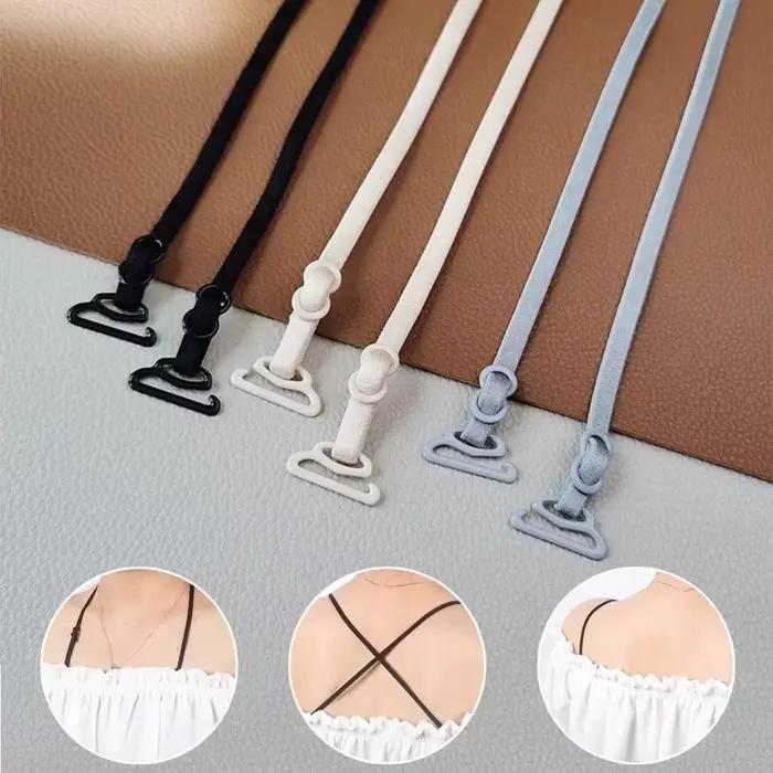 1 paire de bretelles fines antidérapantes pour soutien-gorge, bretelles ultra fines sans couture, bretelles élastiques réglables, bretelles invisibles pour soutien-gorge