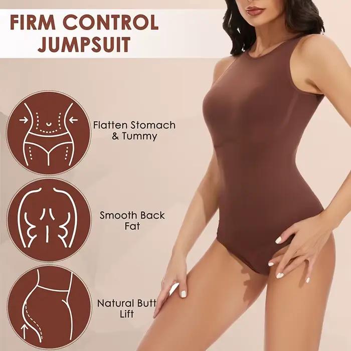 Tongs Body pour femmes contrôle du ventre Shapewear Racerback haut nouveau corps sculptant Shaper col haut combinaison salopette