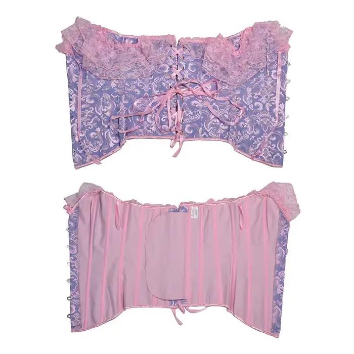 Čipkovaný korzetový top pre ženy Shapewear Fajas Formovač pásu Chudnutie Lingerie Blusy Body Shaper pre