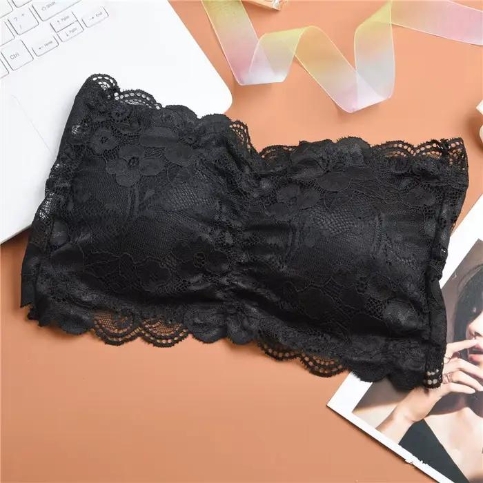 Dámska čipkovaná bandeau podprsenka