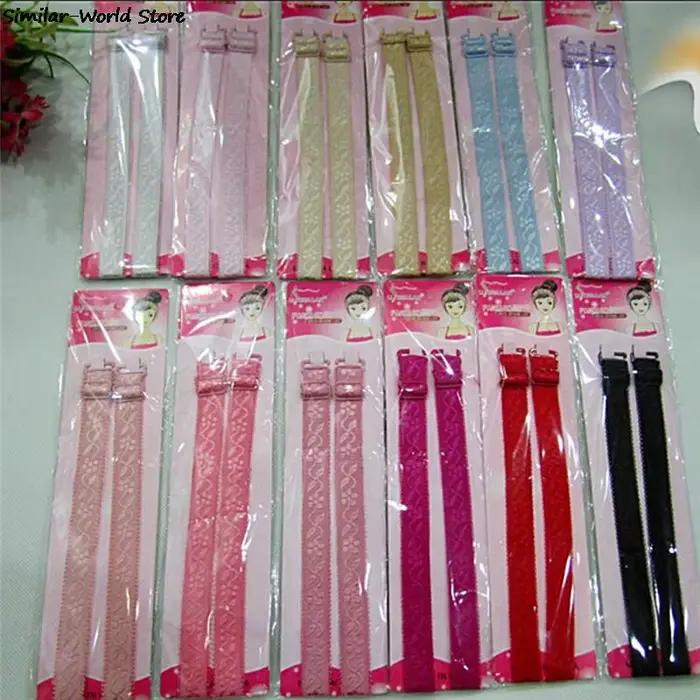 Bretelles de soutien-gorge antidérapantes pour femmes, 1 paire, 34cm, accessoires, double élastique, nouvelle collection
