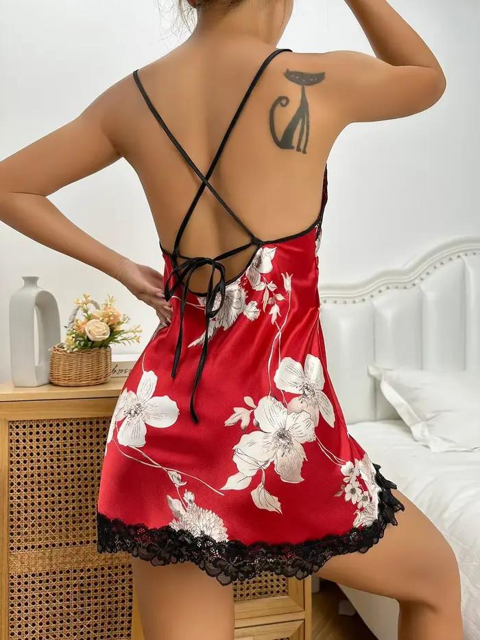 Chemise de nuit sexy pour femme, col en V, sans manches, en dentelle, douce et confortable, tenue de détente, vêtement de nuit, sous-robe