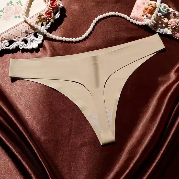 Femmes string g cordes Sexy Femme sans couture culottes sous-vêtements taille basse Stretch String Femme solide grande taille Tangas intimes chaud