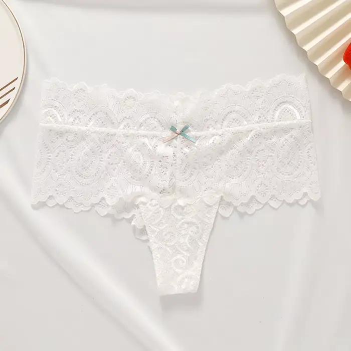 Culotte en coton taille haute pour femmes, sous-vêtements féminins, string sexy, culotte en dentelle, lingerie, KnUNICEF