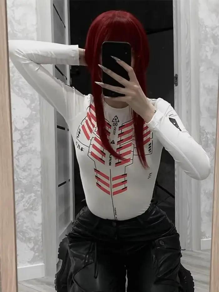 Body s potlačou s dlhými rukávmi