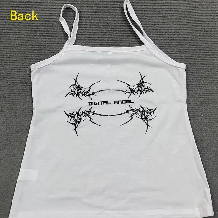 Y2k Štýl Estetický Mäkký Sexy Tielko pre Ženy Bez Rukávov Neformálne Karikatúra Potlač Tank Top Harajuku Všetko
