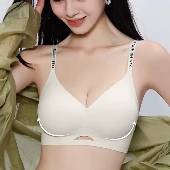 Sous-vêtements confortables pour femmes avec de petits seins froncés sans marques ni levage, Anti-affaissement, beau soutien-gorge féminin au dos