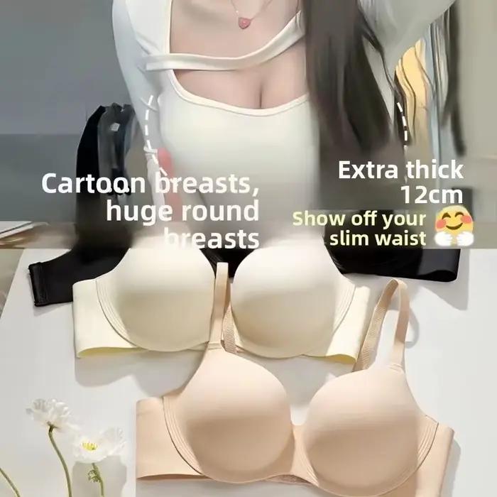 Soutien-gorge sans fil rehausseur de 12 cm pour petites poitrines confortable et invisible sans couture pour femmes toutes les occasions