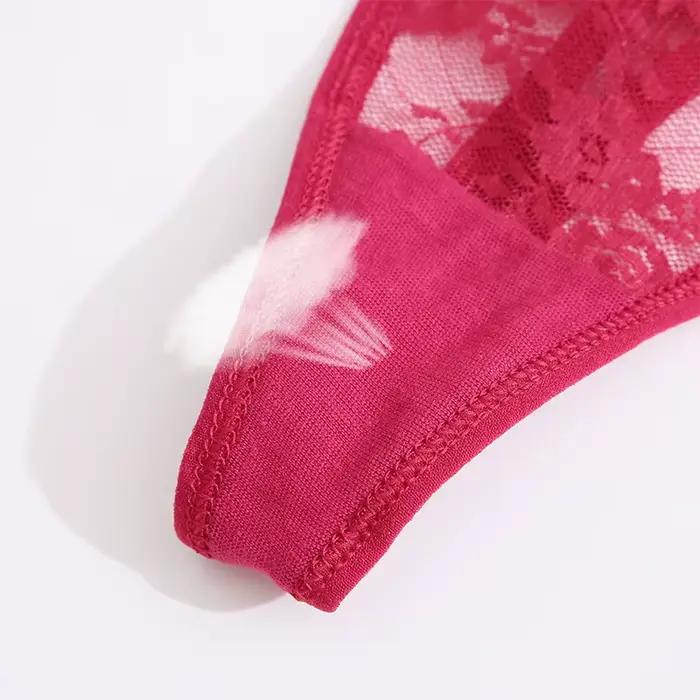 5 pièces/ensemble sous-vêtements pour femmes culottes en dentelle Lingerie florale femme culotte Sexy string string femme Pantys Perspective intimes