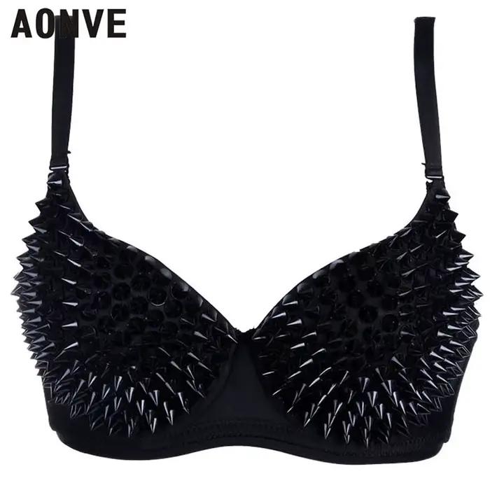AONVE date Sexy Lingerie Sexy femmes strass couverture soutien-gorge haut or/argent plongeant fil gratuit Bralete mode paillettes couverture haut