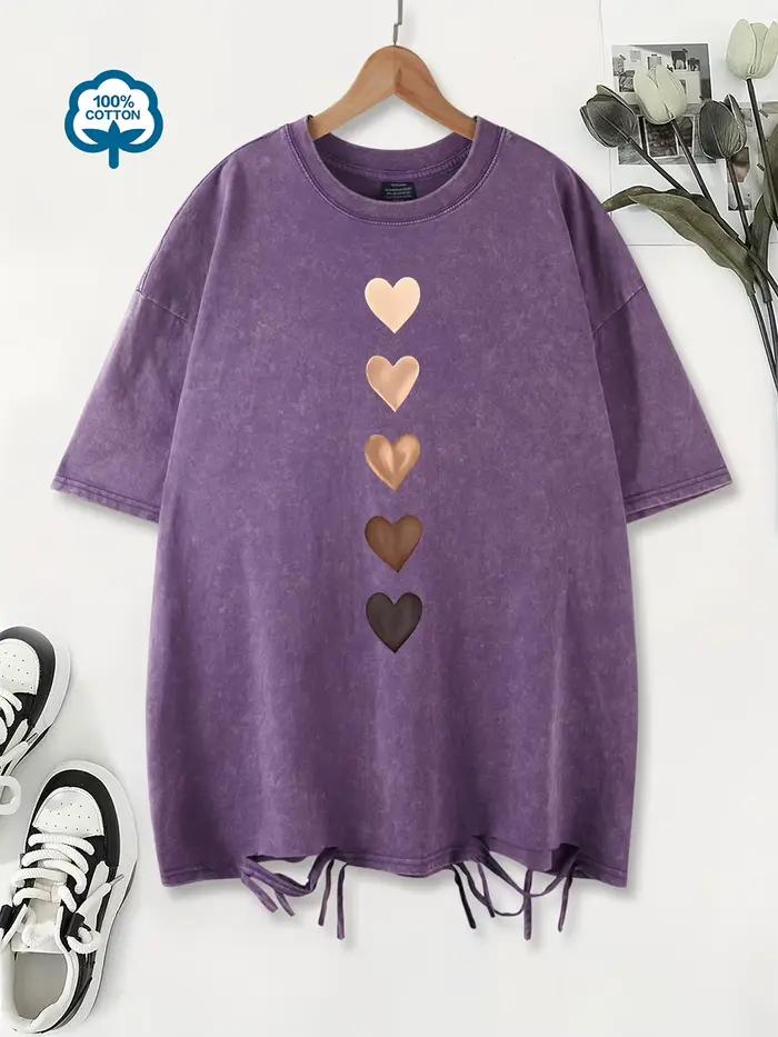 T-shirt oversized junior femme été 100% coton motifs fruits style plage ajustement ample ocassions spéciales