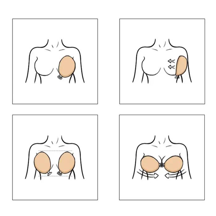 Silikónová sexy podprsenka bez ramienok