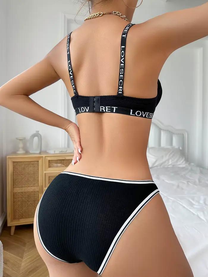 Ensemble Soutien-gorge Push Up À Armature Rembourré T Shirt Seamless Et String 2 Pièces Lingerie Quotidienne Femme Confort Maintien Tous Les Jours Toucher Doux Peau Design Moderne Qualité Supérieure C