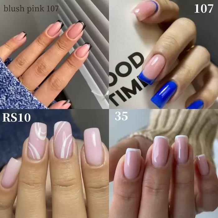 MSHARE Gumený základný gél v mliečno-ružovej farbe Camouflage farba kabát namáčacie nechty Gélové laky 10ml UV LED
