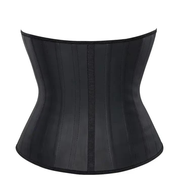 Corset de sport et fitness en latex, gaine amincissante pour le ventre, ceinture en caoutchouc à surface plate, vêtement sculptant le corps, 25 baleines en acier, sous-vêtements homme femme