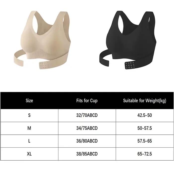 Soutien-gorge correcteur de posture sans couture sans armatures pour femme, bralette push-up à dos croisé, soutien avant, couvrance intégrale, usage quotidien