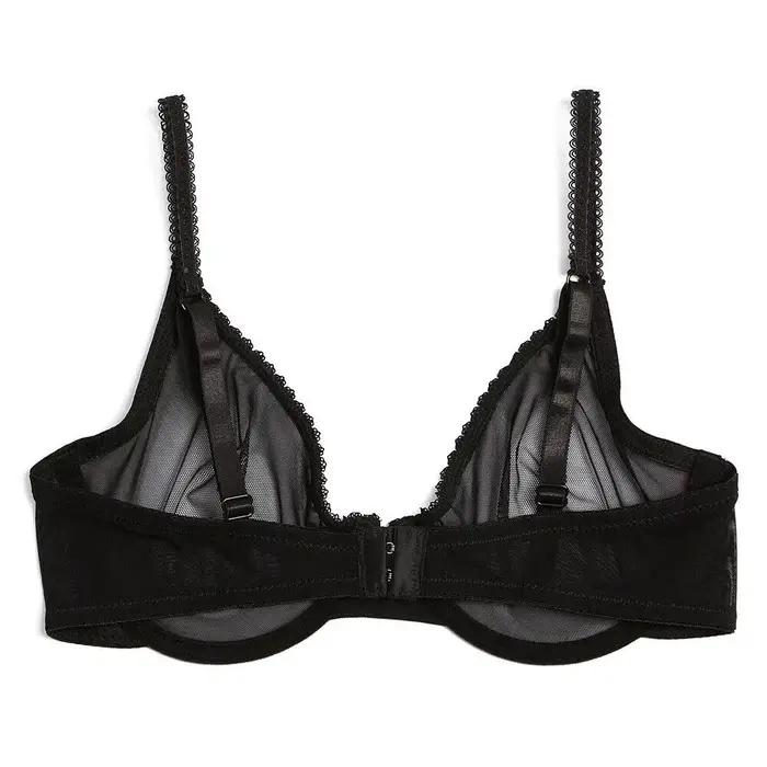 Nové ženy podprsenka dutá priesvitná sexy gázová sieťka transparentná ultra tenká