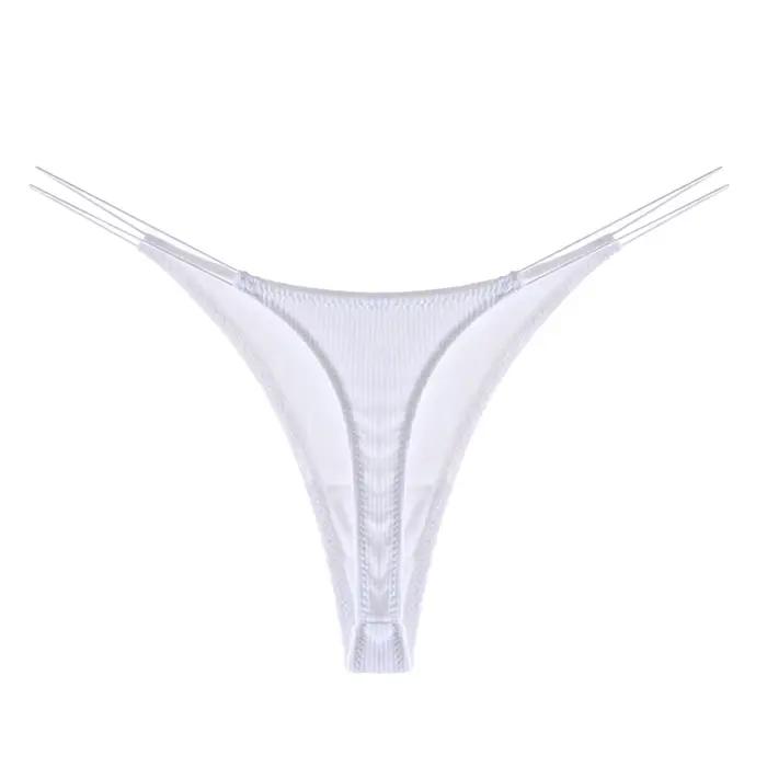 Y2k G String culottes pour femmes couleur unie caleçons Sexy taille basse tongs usage quotidien pour femmes coton sous-vêtement bikini
