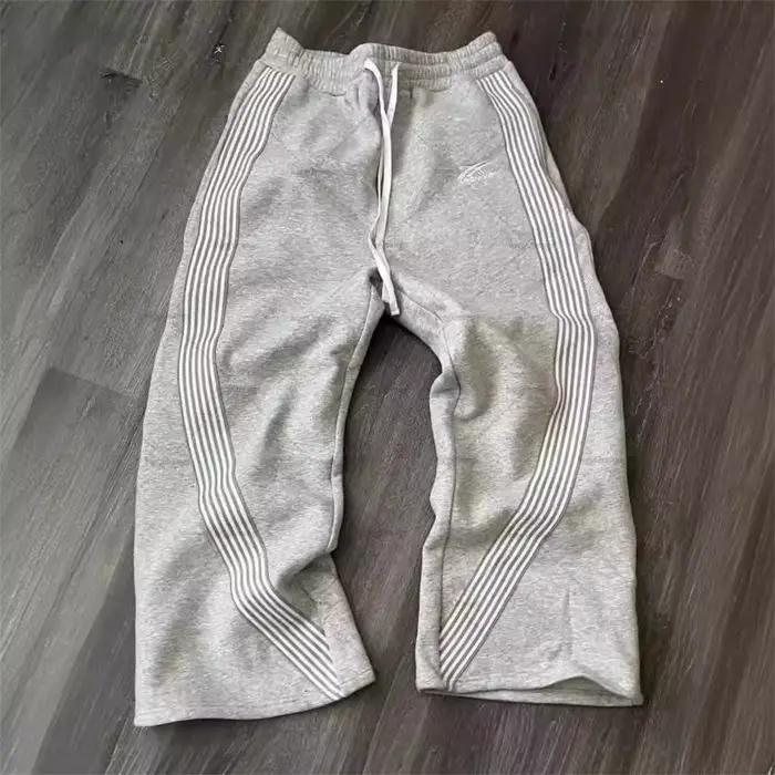 Y2k sivé voľnočasové nohavice Vintage funkčné taktické pre mužov a ženy Premium Jogging