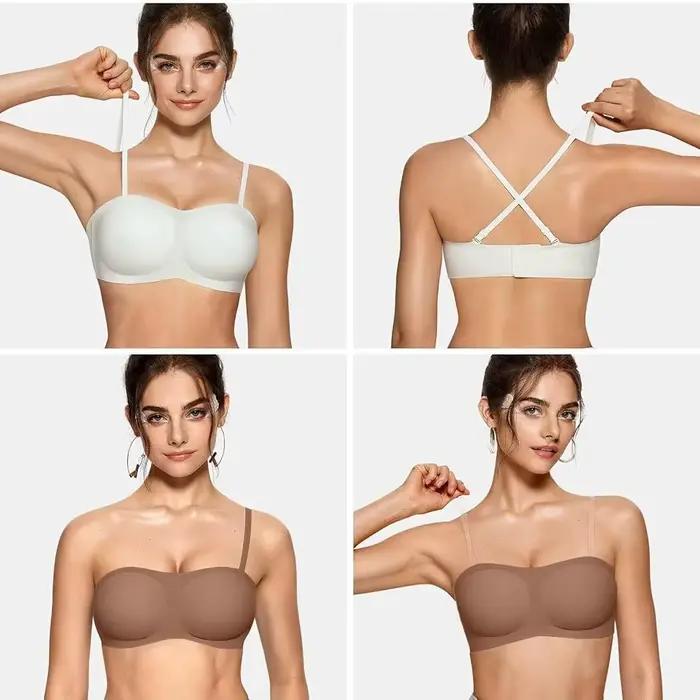 Bezramenná push-up bandeau podprsenka