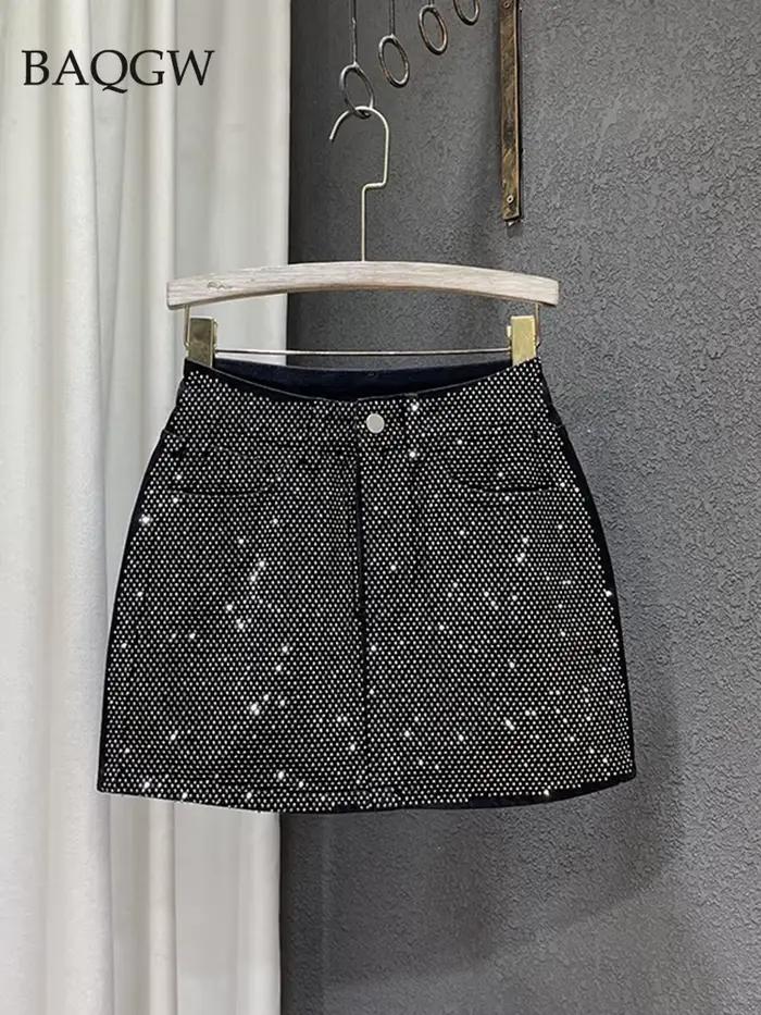 Džínsová áčková sukňa pre ženy