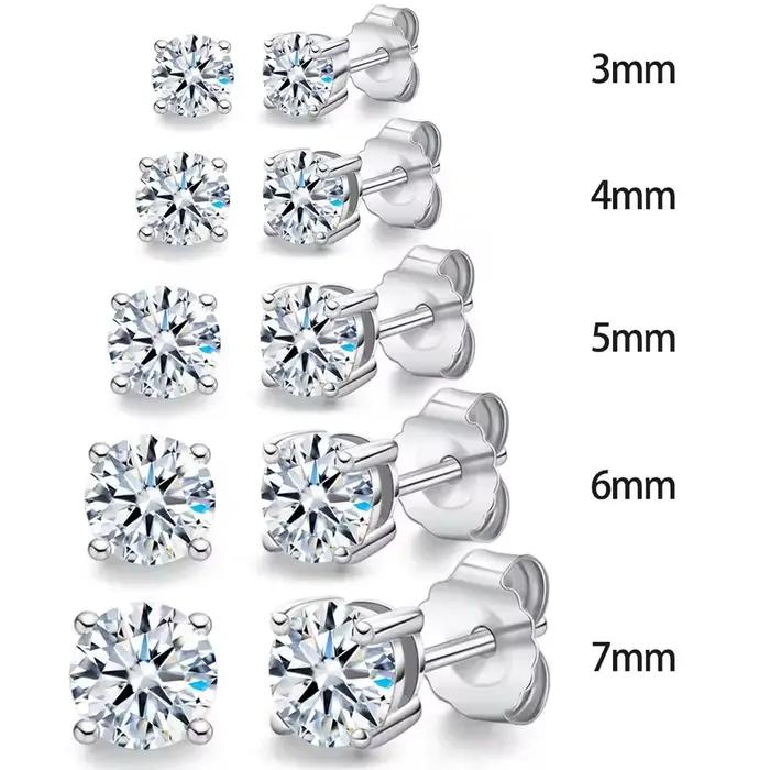 Diamantové náušnice Moissanite pre ženy