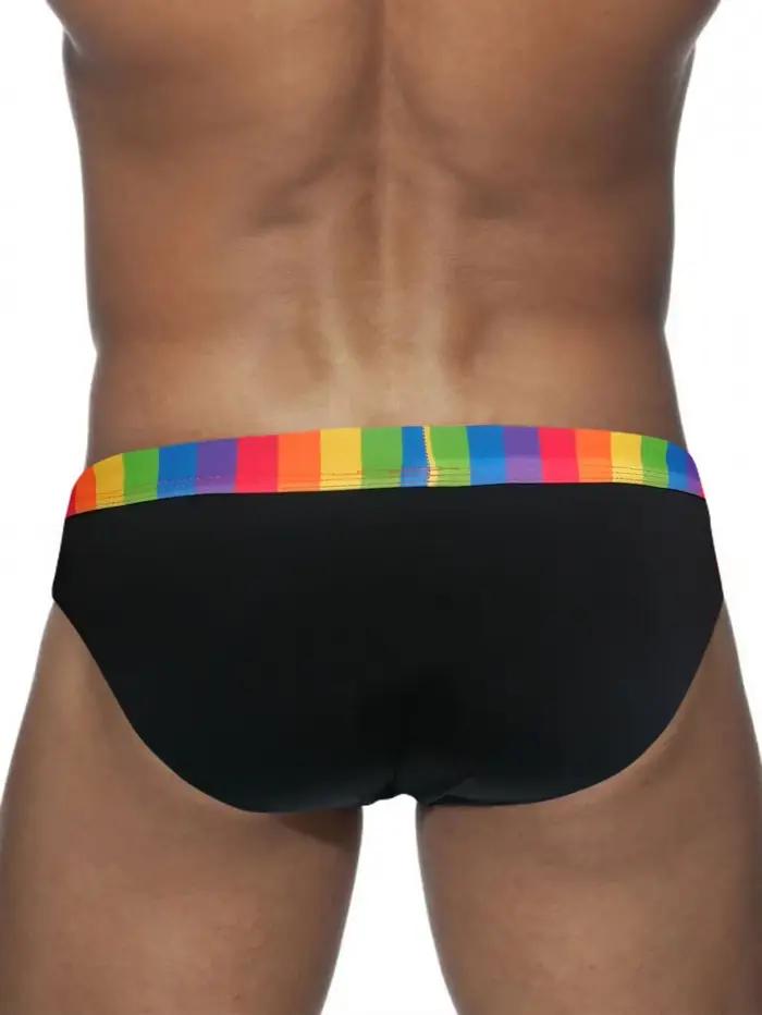 Maillots de bain hommes en polyester élasthanne avec motif pastille patchwork pour activités aquatiques sur la plage et en mer