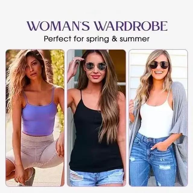 Camisole avec soutien-gorge rembourré intégré pour femme, haut rose, pyjama, vêtements de maison, livraison directe, Tiktok