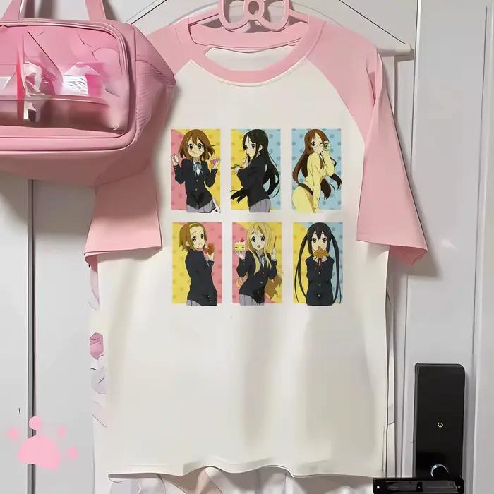 K-on tričká pre ženy komiksové tričko žena dizajnér vtipné oblečenie grafické