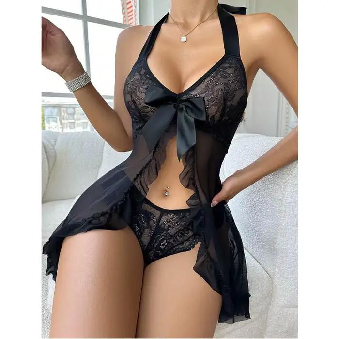 Sexy priehľadná lingerie sada pre ženy