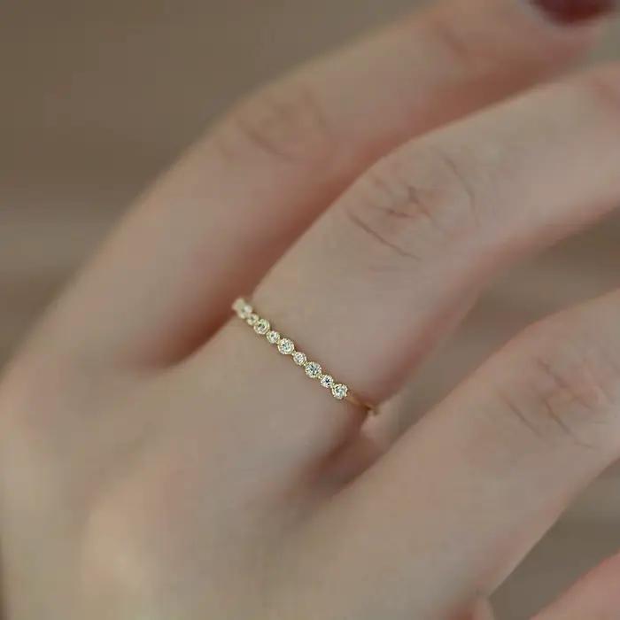 Geometrický prsteň z sterlingového striebra 925 s 14K pozlátením pre ženy