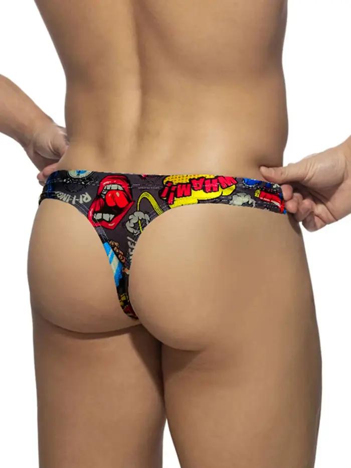 Bikini Pop Art Homme Avec Motif Pastille Polyester Elasthanne Plage Piscine Activités Aquatiques Occasions Spéciales