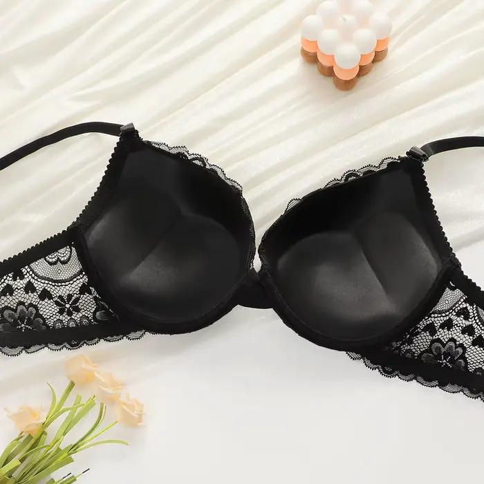 Viomisha ensemble de lingerie Sexy dame Push Up soutiens-gorge ensemble Transparent à armatures florales intime jolie sous-vêtements en dentelle ensemble de culottes
