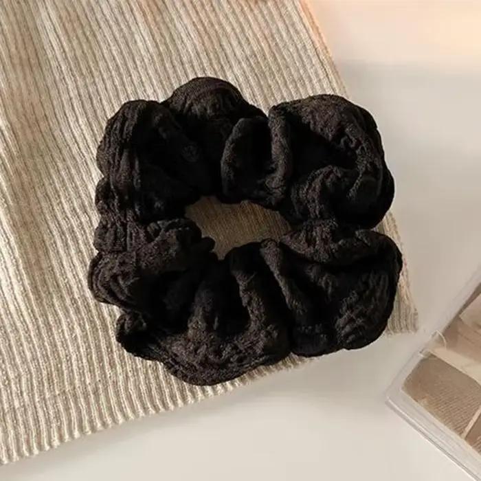 Jednofarebná vlnitá gumička do vlasov pre ženy