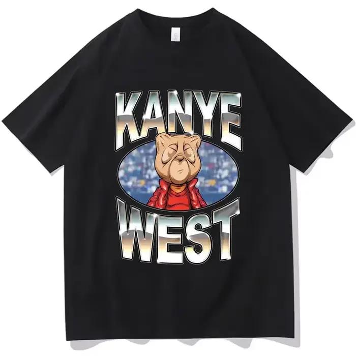Vtipné Kanye West Meme Tričko pre mužov Vintage Hip Hop Rap Štýl