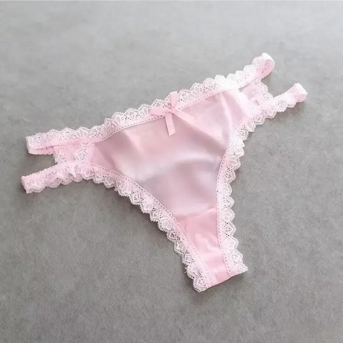 Culotte fine d'été Sexy ajourée en dentelle pour femmes, sous-vêtements sans couture, taille basse, Lingerie, string, respirant, confortable, slip pour dames