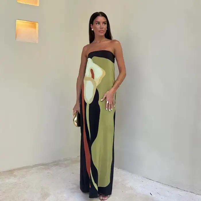 Dlhé šaty s potlačou, Sexy