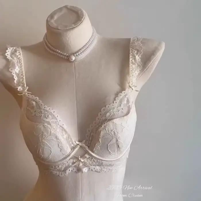 Ensemble soutien-gorge et culotte sexy en dentelle fine pour femme – Collection été, doux, respirant, anti-affaissement, élégant et confortable pour le quotidien