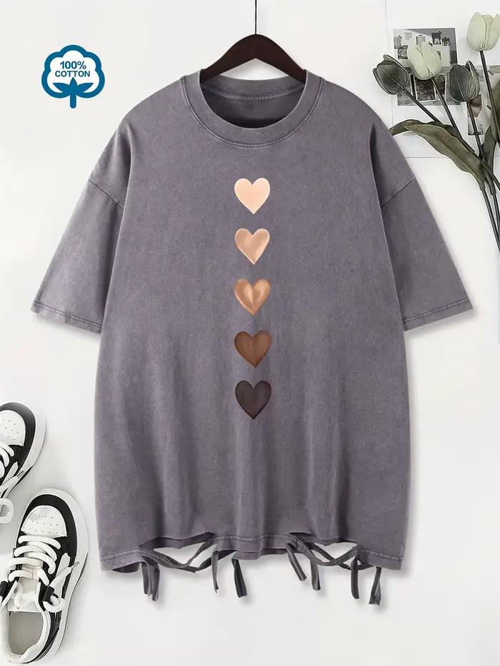 T-shirt oversized junior femme été 100% coton motifs fruits style plage ajustement ample ocassions spéciales