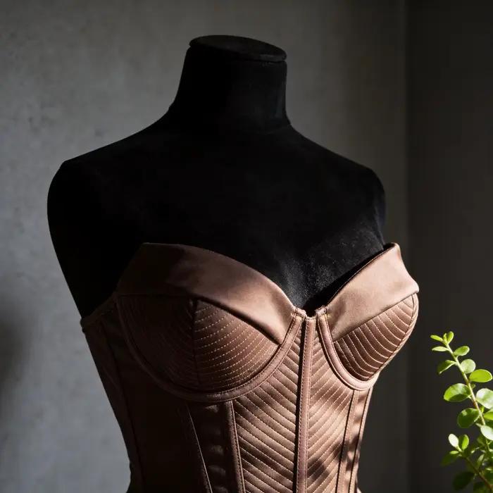 Dámsky fantazijný korzet bustier so vstavanou podprsenkou