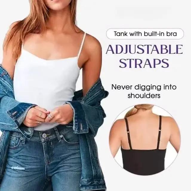 Camisole avec soutien-gorge rembourré intégré pour femme, haut rose, pyjama, vêtements de maison, livraison directe, Tiktok