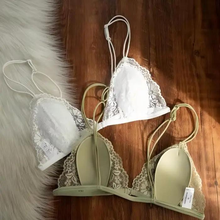 Sexy čipkovaná trojuholníková podprsenka pre ženy