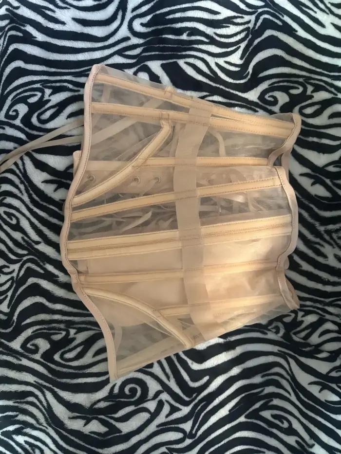 Corset serré pour femmes, bustier sous le buste, ceinture de taille en maille respirante avec os, corsage amincissant à lacets