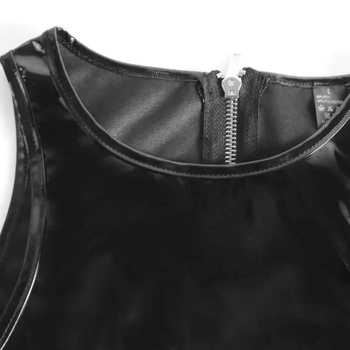 Sexy top z faux latexu pre ženy